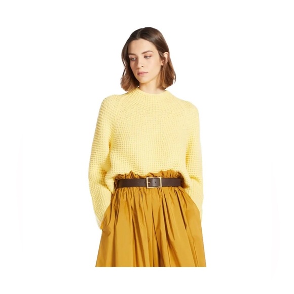 Max Mara Weekend Label-cut Honeycomb Knit Sweater Loose Fit Sz:S Spring/Summer - Picture 1 of 16